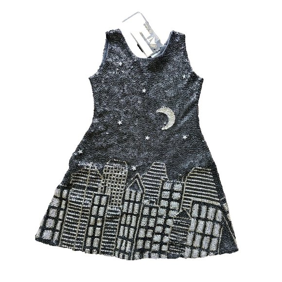 Little Attitudes by Debra Green Hand-Beaded Sequin A-Line Dress, Pageant SZ 7 - Picture 2 of 16